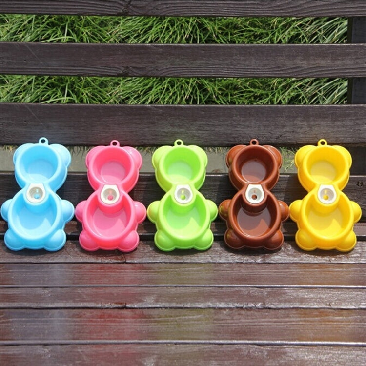 5 Pack Bear Shape Pet Bowl Random Color Delivery (Specification: 25CM * 15CM)