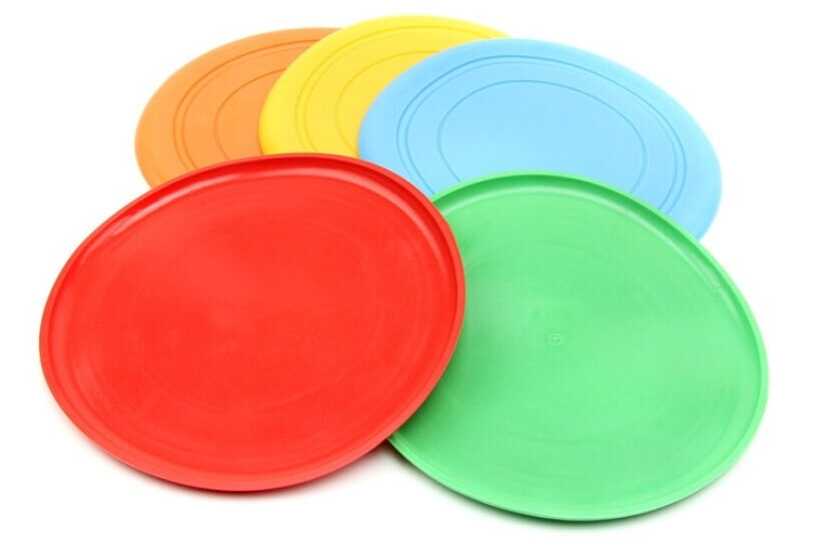 5 PCS Silicone Round Flying Disk for Pet Dog, Random Color Delivery