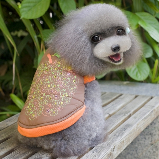 Cute Apple Pattern Pet Jacket, Size: 12, Back Length: 26cm, Chest: 39cm, Random Color Delivery