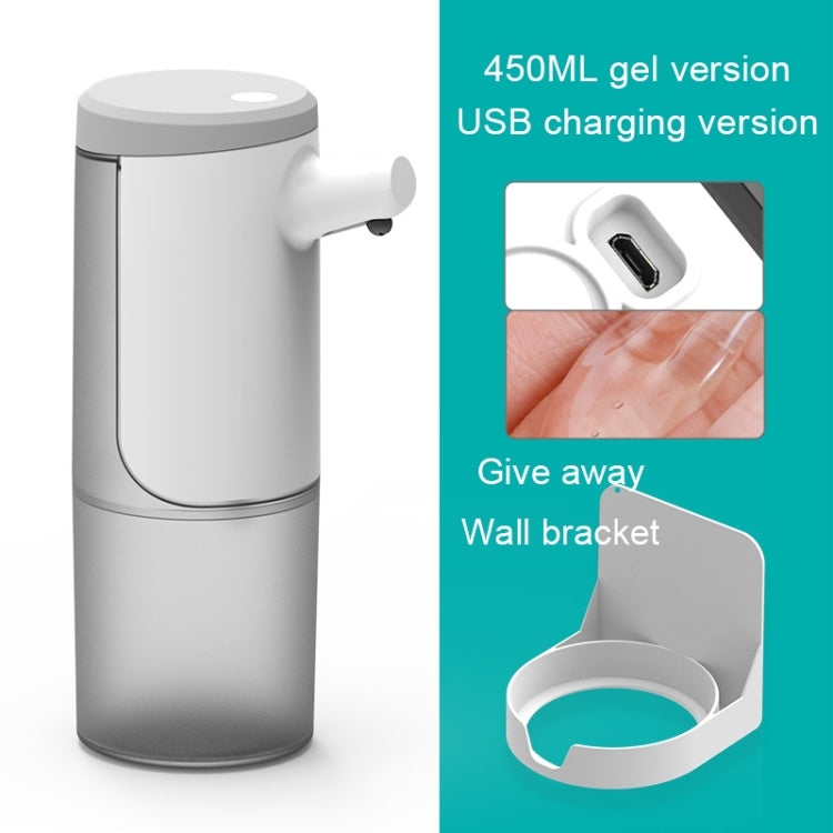 Smart Induction USB Rechargeable Foam Hand Washer Automatic Foam Soap Dispenser, Capacity: 450ml, Gel Version(Grey)