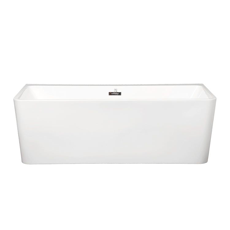 [US Warehouse] Acrylic Alcove Freestanding Soaking Bathtub, Size: 59.10 x 28.76 x 22.06 inch