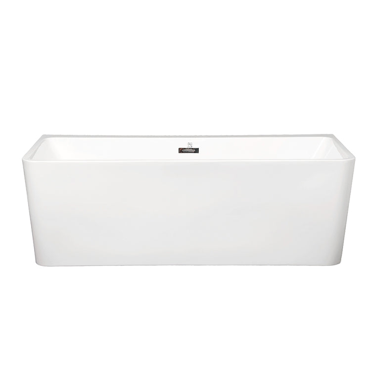 [US Warehouse] Acrylic Alcove Freestanding Soaking Bathtub, Size: 62.99 x 28.76 x 22.06 inch