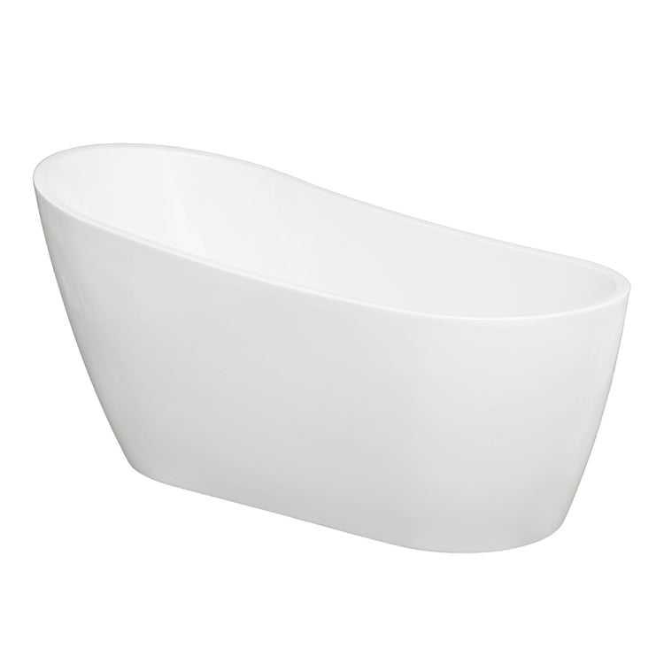 [US Warehouse] Acrylic Alcove Boat Shape Freestanding Soaking Bathtub, Size: 55 x 28 x 28 inch