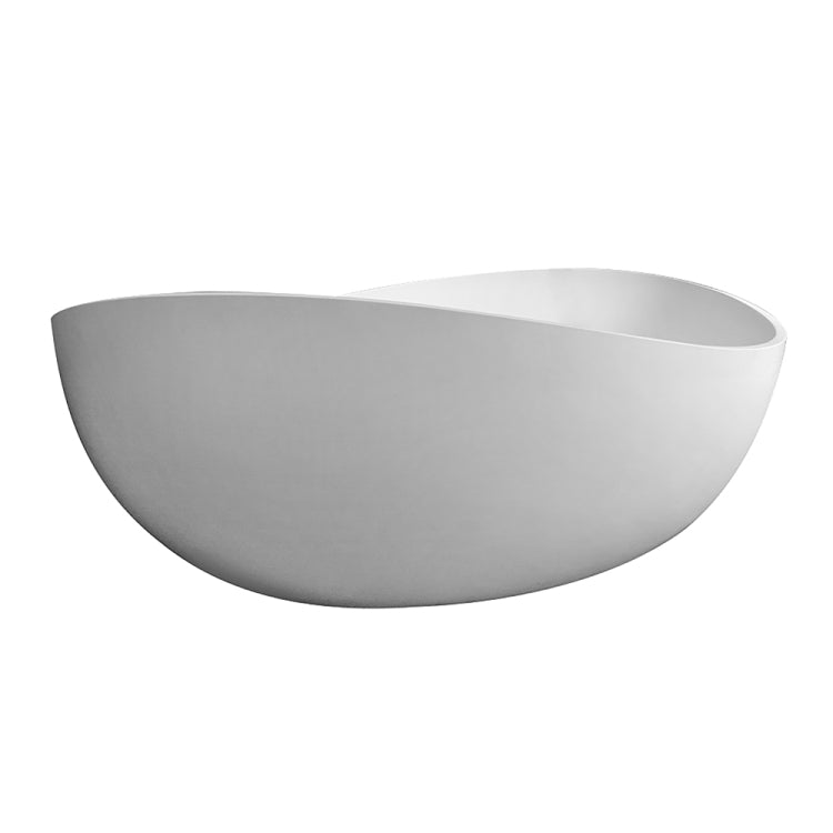 [US Warehouse] Solid Surface Freestanding Soaking Bathtub, Size: 63 x 37.12 x 23.12 inch