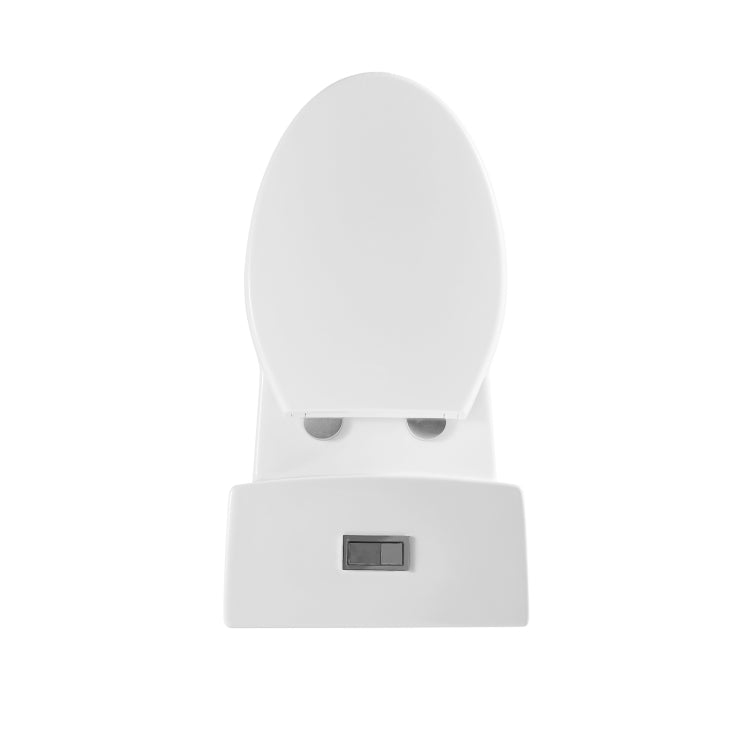 [US Warehouse] Space Saver Dual-Flush Elongated One-Piece Toilet with Soft Closing Seat, Size: 75.5 x 74 x 42cm