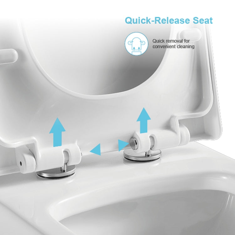 [US Warehouse] Space Saver High-Efficiency Water Sense Dual-Flush Elongated One-Piece Toilet  with Soft Closing Seat, Size: 77 x 71 x 40.5cm