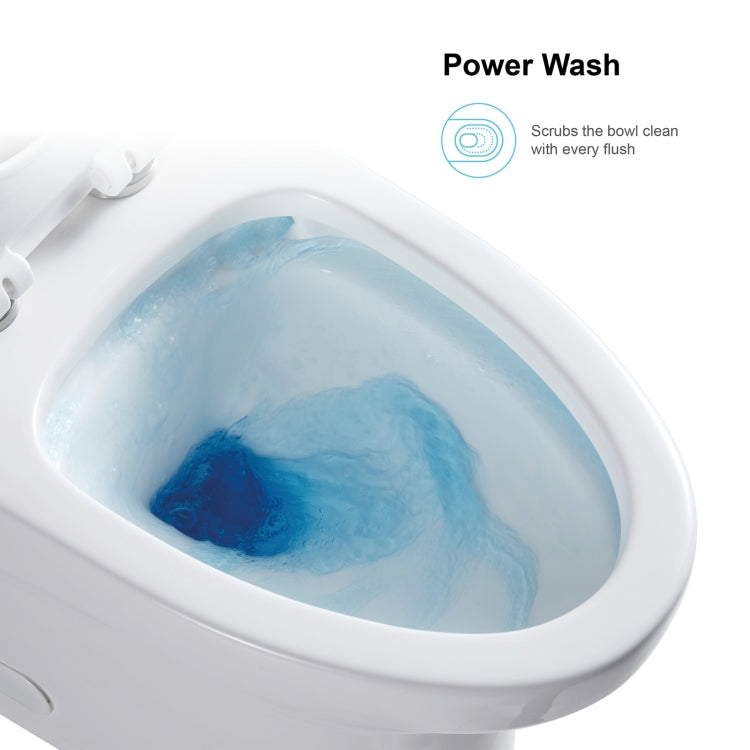 [US Warehouse] Space Saver Dual-Flush Elongated One-Piece Toilet with Soft Closing Seat, Size: 71 x 75 x 41.5cm