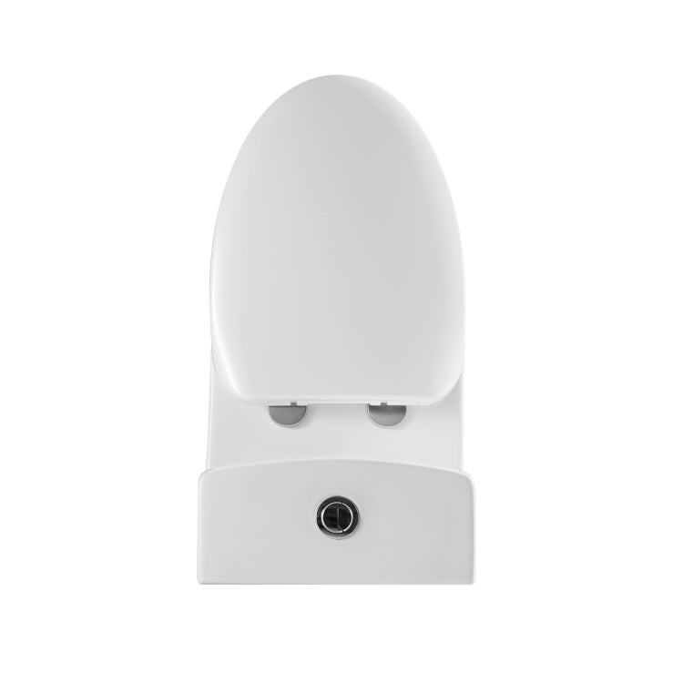 [US Warehouse] Space Saver Dual-Flush Elongated One-Piece Toilet with Soft Closing Seat, Size: 71 x 73 x 40cm