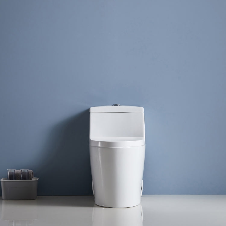 [US Warehouse] Space Saver Dual-Flush Elongated One-Piece Toilet with Soft Closing Seat, Size: 66 x 82 x 39.5cm