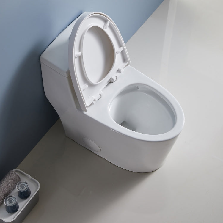 [US Warehouse] Space Saver Dual-Flush Elongated One-Piece Toilet with Soft Closing Seat, Size: 66 x 82 x 39.5cm