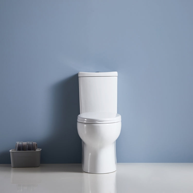 [US Warehouse] Space Saver Dual Flush Elongated One-Piece Toilet with Soft Closing Seat, Size: 77 x 71 x 42cm