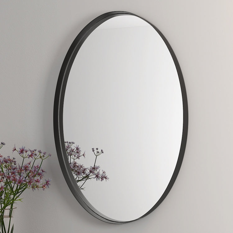 [US Warehouse] Wall-mounted Metal Oval Bathroom Mirror, Size: 35.4 x 23.6 x 1.6 inch