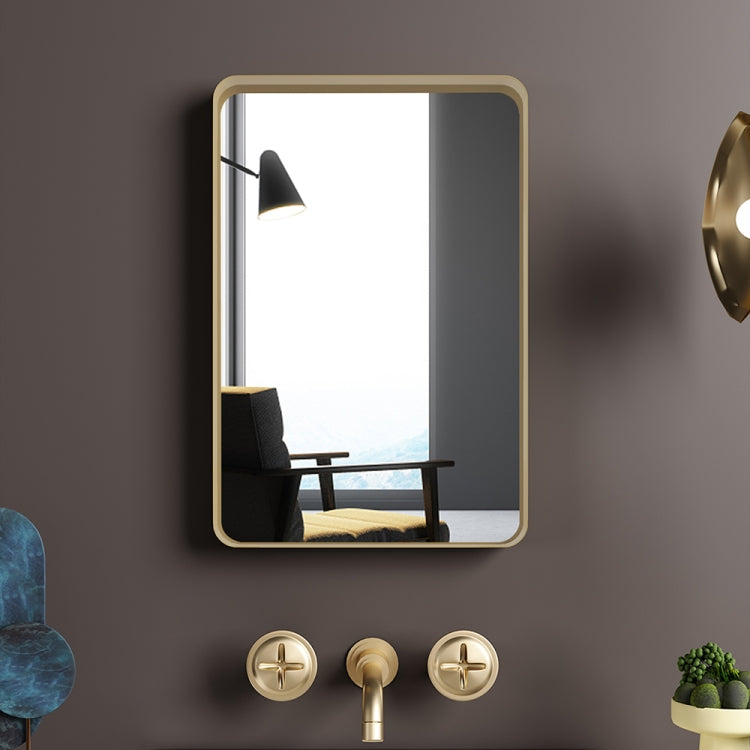 [US Warehouse] Wall-mounted Metal Rectangles Bathroom Mirror, Size: 27.6 x 18.1 x 1.6 inch