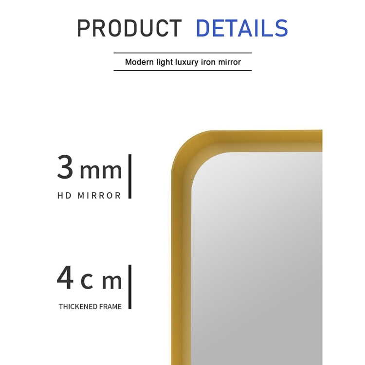 [US Warehouse] Wall-mounted Metal Rectangles Bathroom Mirror, Size: 27.6 x 18.1 x 1.6 inch