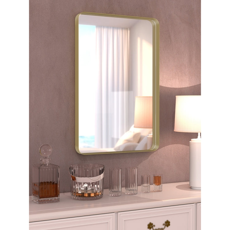 [US Warehouse] Wall-mounted Metal Rectangles Bathroom Mirror, Size: 27.6 x 18.1 x 1.6 inch