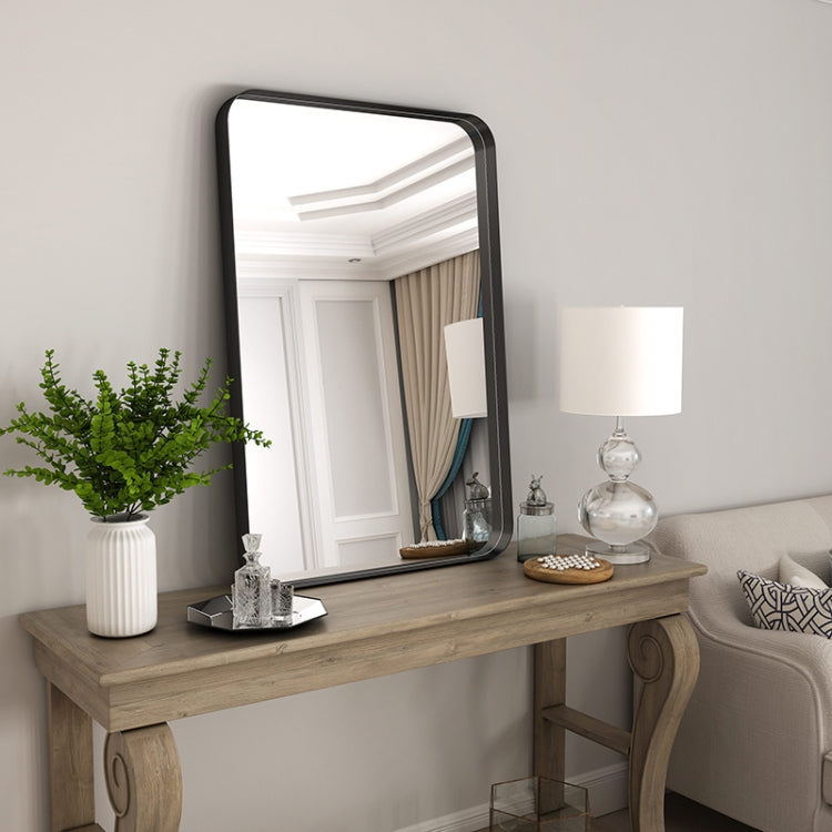 [US Warehouse] Wall-mounted Metal Rectangles Bathroom Mirror, Size: 35.4 x 23.6 x 1.6 inch