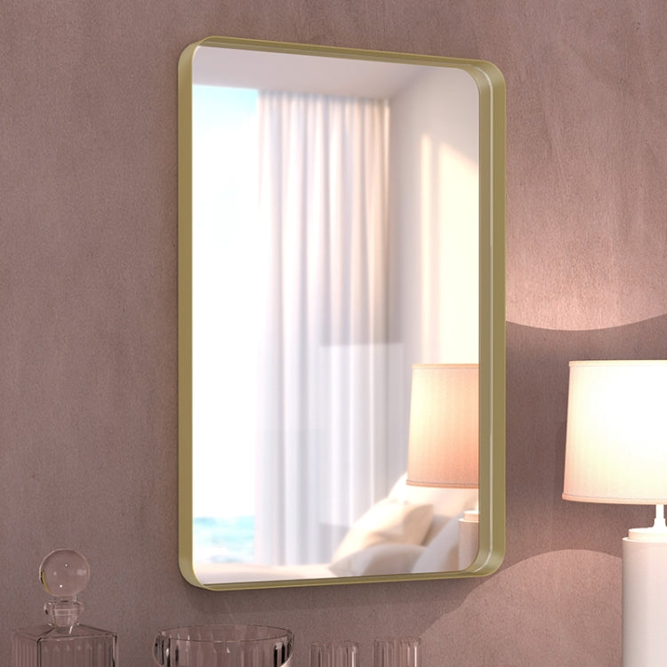 [US Warehouse] Wall-mounted Metal Rectangles Bathroom Mirror, Size: 35.4 x 23.6 x 1.6 inch