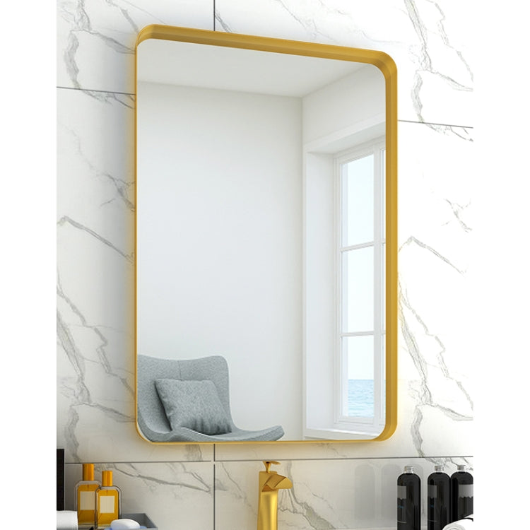 [US Warehouse] Wall-mounted Metal Rectangles Bathroom Mirror, Size: 35.4 x 23.6 x 1.6 inch