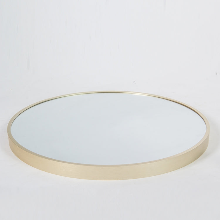 [US Warehouse] Wall-mounted Metal Frame Round Bathroom Mirror, Size: 24 x 24 inch