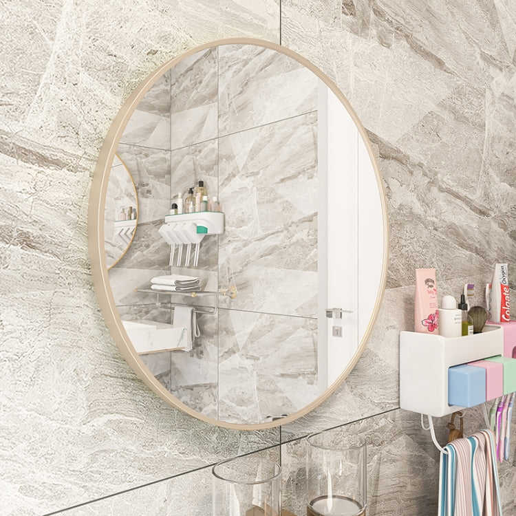 [US Warehouse] Wall-mounted Metal Frame Round Bathroom Mirror, Size: 24 x 24 inch