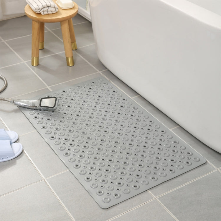 PVC Odorless Tasteless Non-Slip Bathroom Rug Bath Inserts Shower Mat Carpet with TPR Sucker Bug, Oval Size: 39cm x 69cm