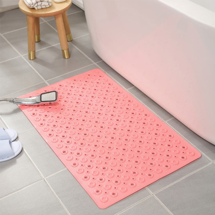 PVC Odorless Tasteless Non-Slip Bathroom Rug Bath Inserts Shower Mat Carpet with TPR Sucker Bug, Oval Size: 39cm x 69cm