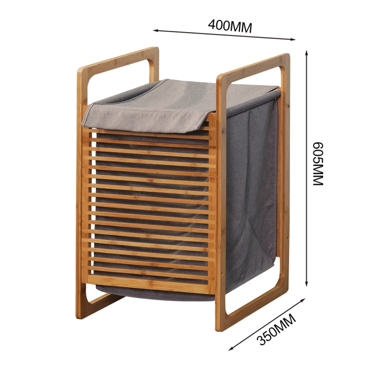 [US Warehouse] Bathroom Laundry Basket Bamboo Storage Basket, Size: 15.74x13.78x23.82 inch