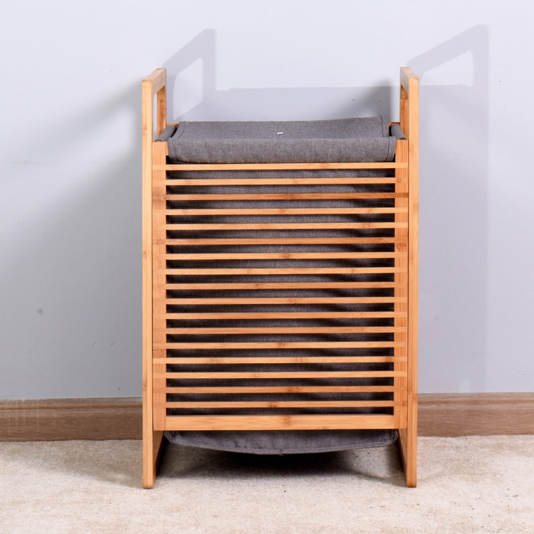 [US Warehouse] Bathroom Laundry Basket Bamboo Storage Basket, Size: 15.74x13.78x23.82 inch