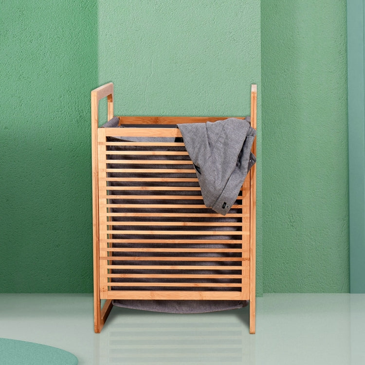 [US Warehouse] Bathroom Laundry Basket Bamboo Storage Basket, Size: 15.74x13.78x23.82 inch