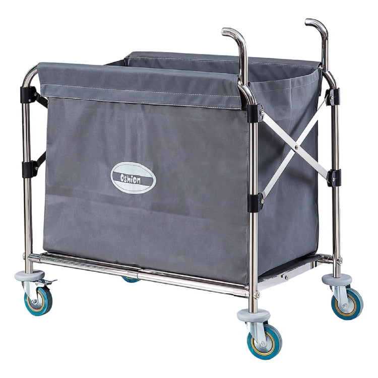 [US Warehouse] Stainless Steel  Folding Cloth Grass Cart with Handle, Size: 35x20x31.5cm