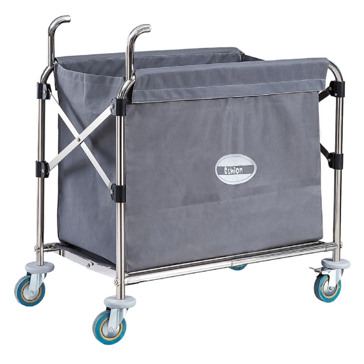 [US Warehouse] Stainless Steel  Folding Cloth Grass Cart with Handle, Size: 35x20x31.5cm