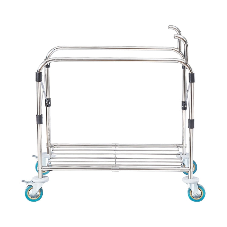 [US Warehouse] Stainless Steel  Folding Cloth Grass Cart with Handle, Size: 35x20x31.5cm