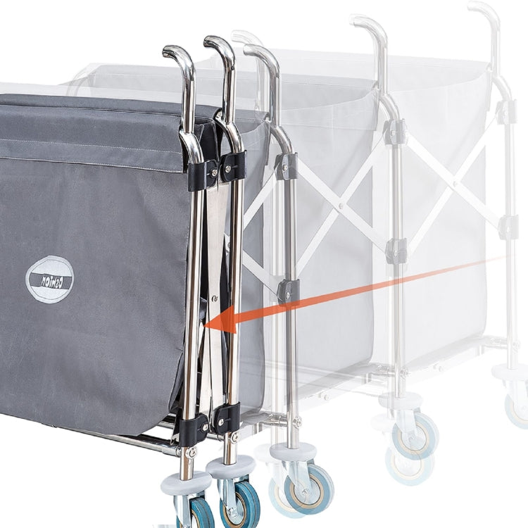 [US Warehouse] Stainless Steel  Folding Cloth Grass Cart with Handle, Size: 35x20x31.5cm