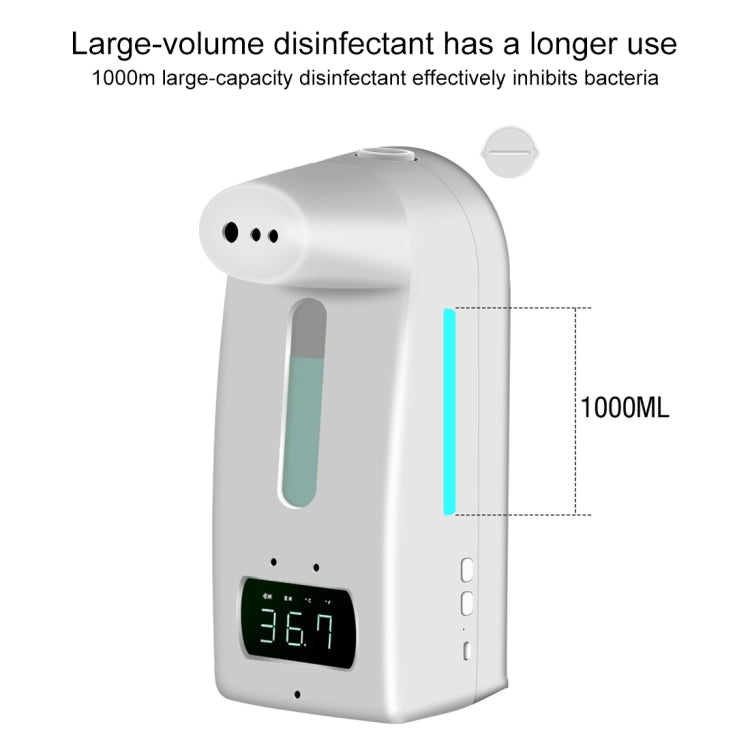 K10 Pro Handsfree Non-contact Infrared Thermometer Disinfection Integrated Machine, Capacity: 1000ml