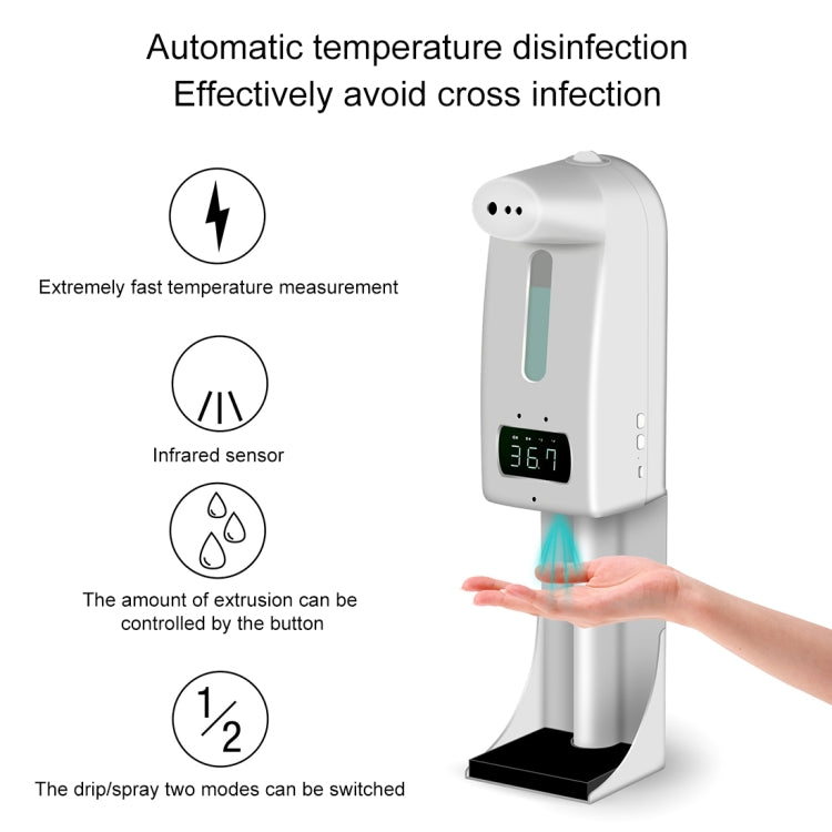 K10 Pro Handsfree Non-contact Infrared Thermometer Disinfection Integrated Machine, Capacity: 1000ml