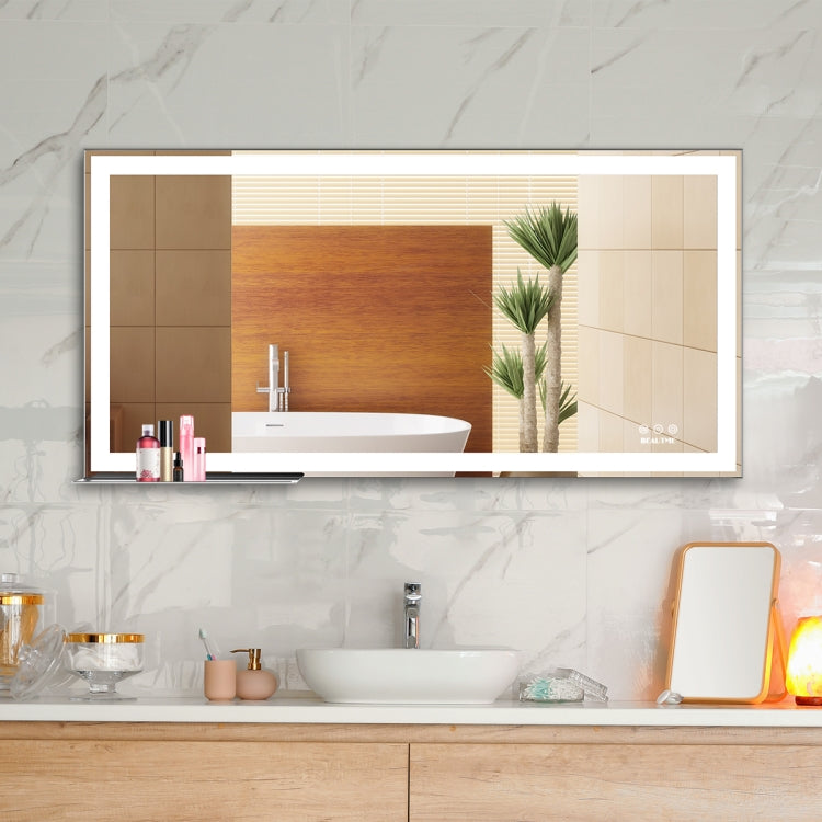 [US Warehouse] 48W Wall-mounted Bathroom Vanity Mirror with LED Light & Anti-fog Touch Switch, Size: 48x24x1.2 inch