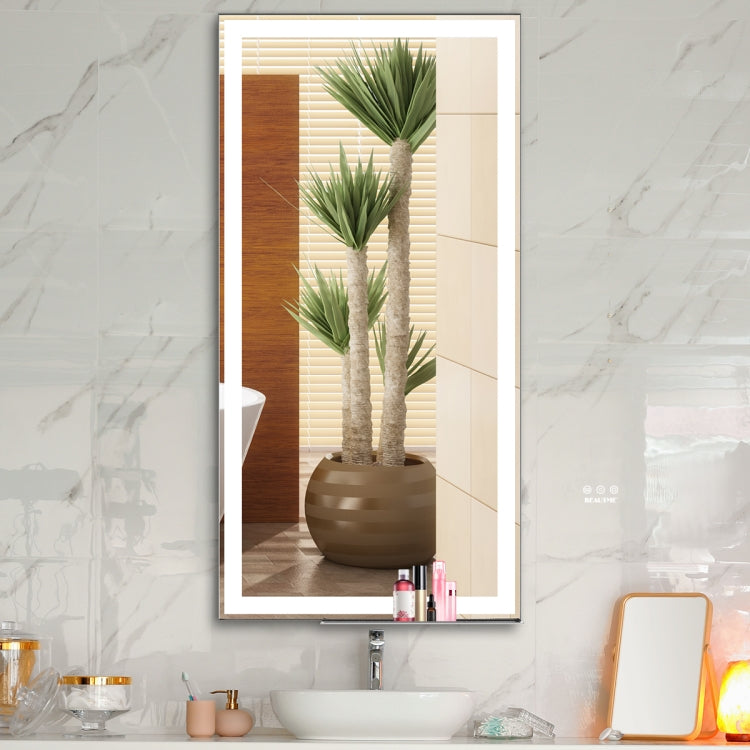 [US Warehouse] 48W Wall-mounted Bathroom Vanity Mirror with LED Light & Anti-fog Touch Switch, Size: 48x24x1.2 inch