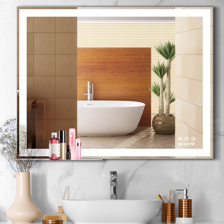 [US Warehouse] 48W Wall-mounted Bathroom Vanity Mirror with LED Light & Anti-fog Touch Switch, Size: 36x28x1.2 inch