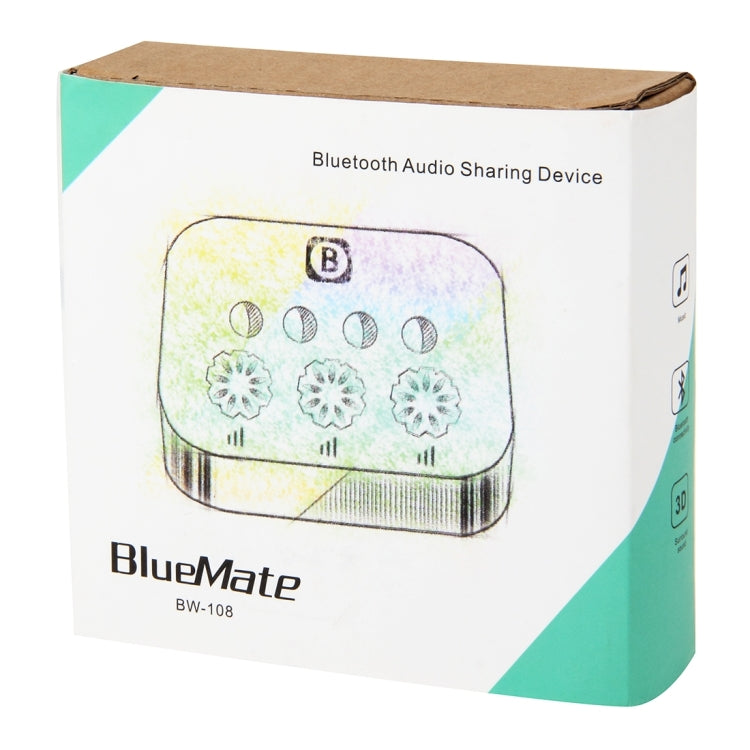 3.5mm 1 to 3 Bluetooth 4.0 Receiver Adapter Audio Sharing Device, For iPhone, Samsung, HTC, Sony, Google, Huawei, Xiaomi and other Smartphones(Black)