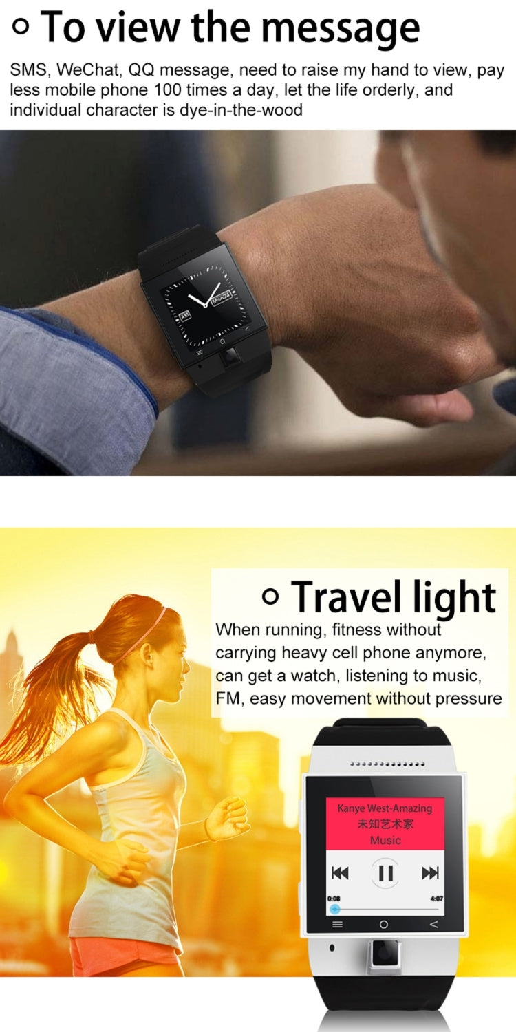 ZGPAX S55 Smart Watch Phone, Capacitive Touch Screen, Android 4.4.2, Support GPS, Bluetooth, FM Radio, WiFi, GSM & WCDMA
