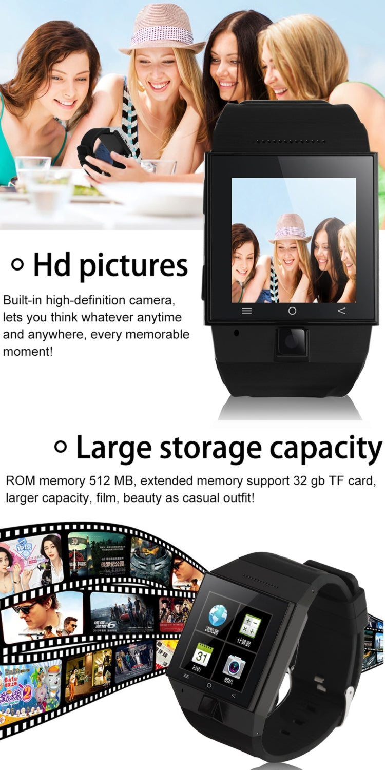 ZGPAX S55 Smart Watch Phone, Capacitive Touch Screen, Android 4.4.2, Support GPS, Bluetooth, FM Radio, WiFi, GSM & WCDMA