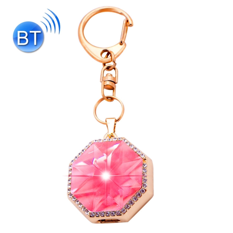 BN15 Octangle Style Acrylic Diamond Gold Zinc Alloy Bluetooth V3.0 Smart Necklace & Pendant Anti Lost Alarm