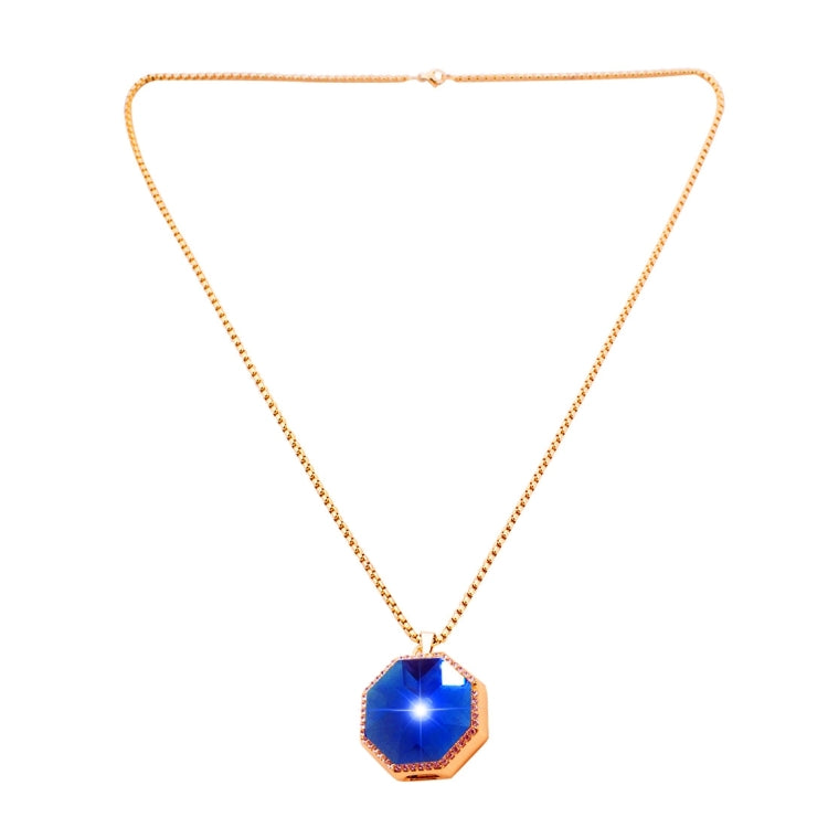 BN15 Octangle Style Acrylic Diamond Gold Zinc Alloy Bluetooth V3.0 Smart Necklace & Pendant Anti Lost Alarm