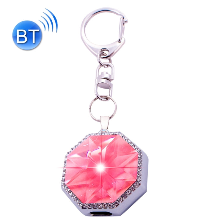 BN15 Octangle Style Acrylic Diamond Silver Zinc Alloy Bluetooth V3.0 Smart Necklace & Pendant Anti Lost Alarm