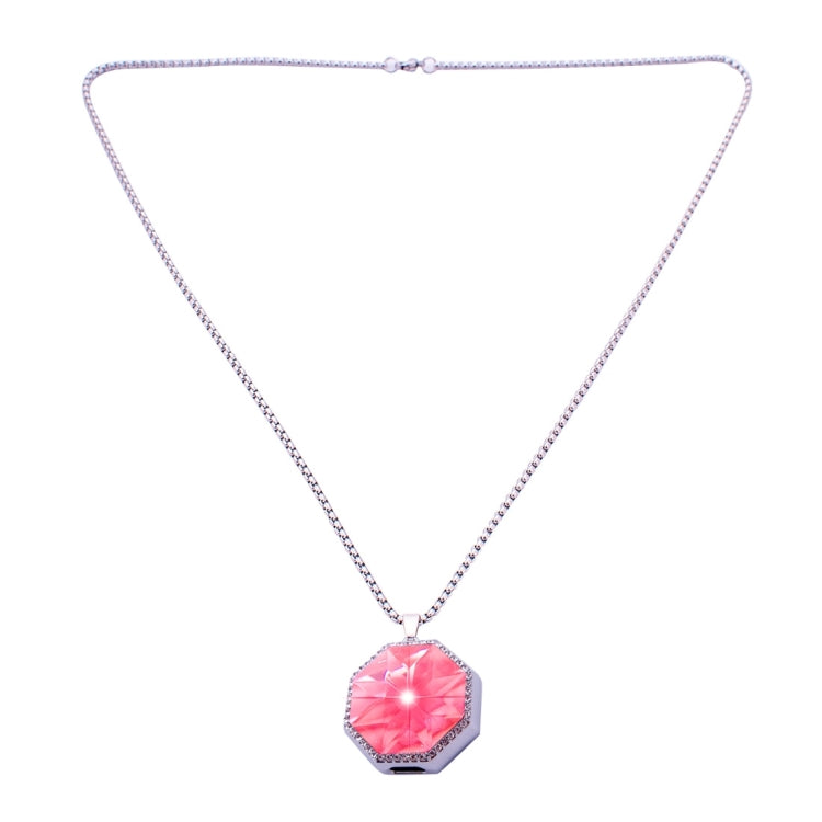BN15 Octangle Style Acrylic Diamond Silver Zinc Alloy Bluetooth V3.0 Smart Necklace & Pendant Anti Lost Alarm