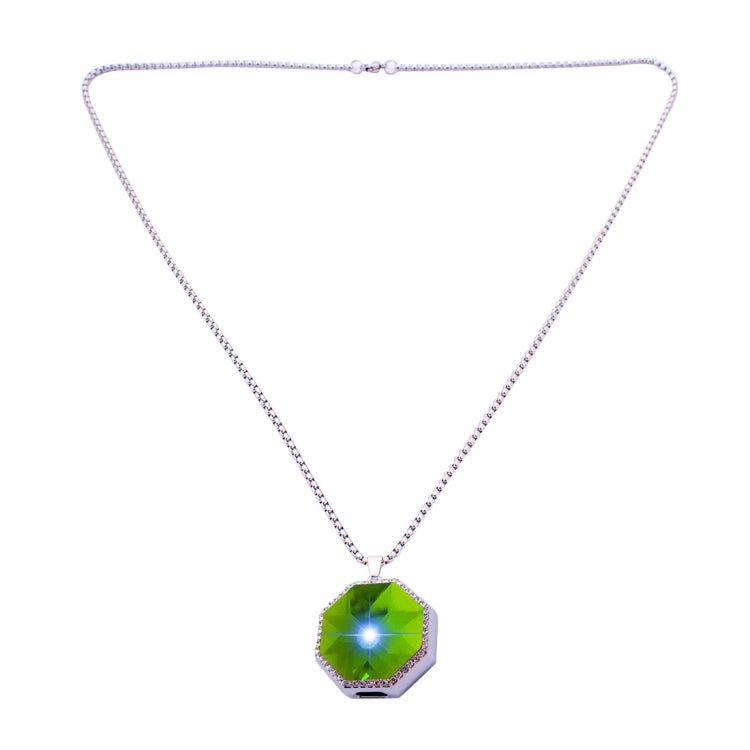 BN15 Octangle Style Acrylic Diamond Silver Zinc Alloy Bluetooth V3.0 Smart Necklace & Pendant Anti Lost Alarm