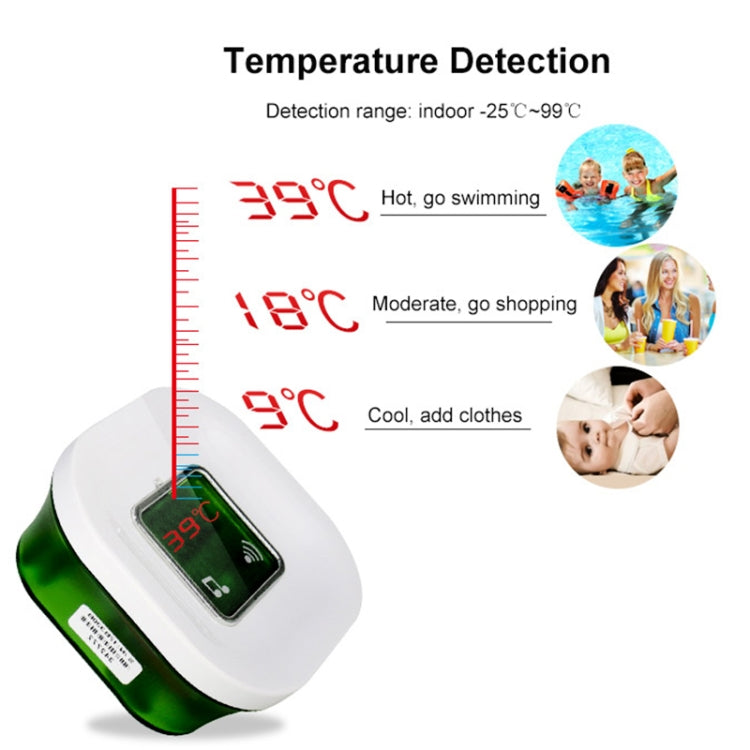 Waytronic 2 in 1 Intelligent Household Thermometer Display Home Wireless Melody Doorbell with LED Light, Receiver Distance: 120m