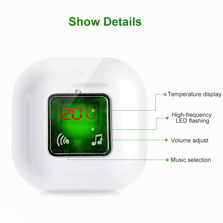 Waytronic 2 in 1 Intelligent Household Thermometer Display Home Wireless Melody Doorbell with LED Light, Receiver Distance: 120m