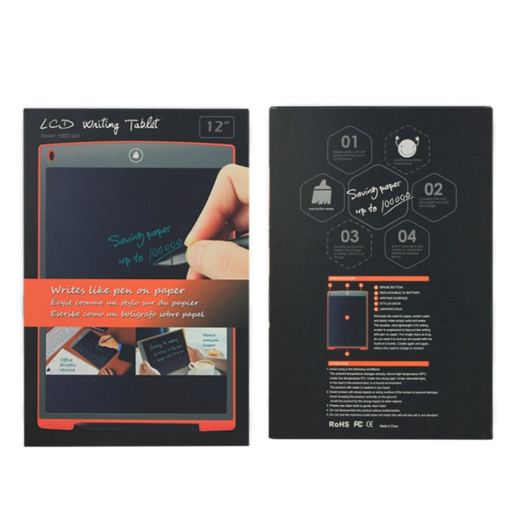 Howshow 12 inch LCD Pressure Sensing E-Note Paperless Writing Tablet / Writing Board