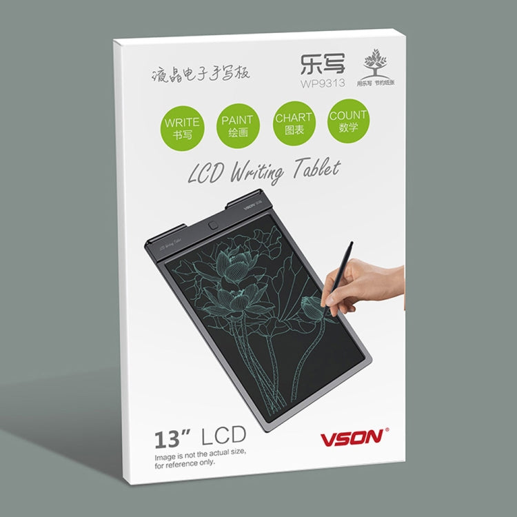 WP9313 13 inch LCD Writing Tablet Handwriting Drawing Sketching Graffiti Scribble Doodle Board for Home Office Writing Drawing(Black)